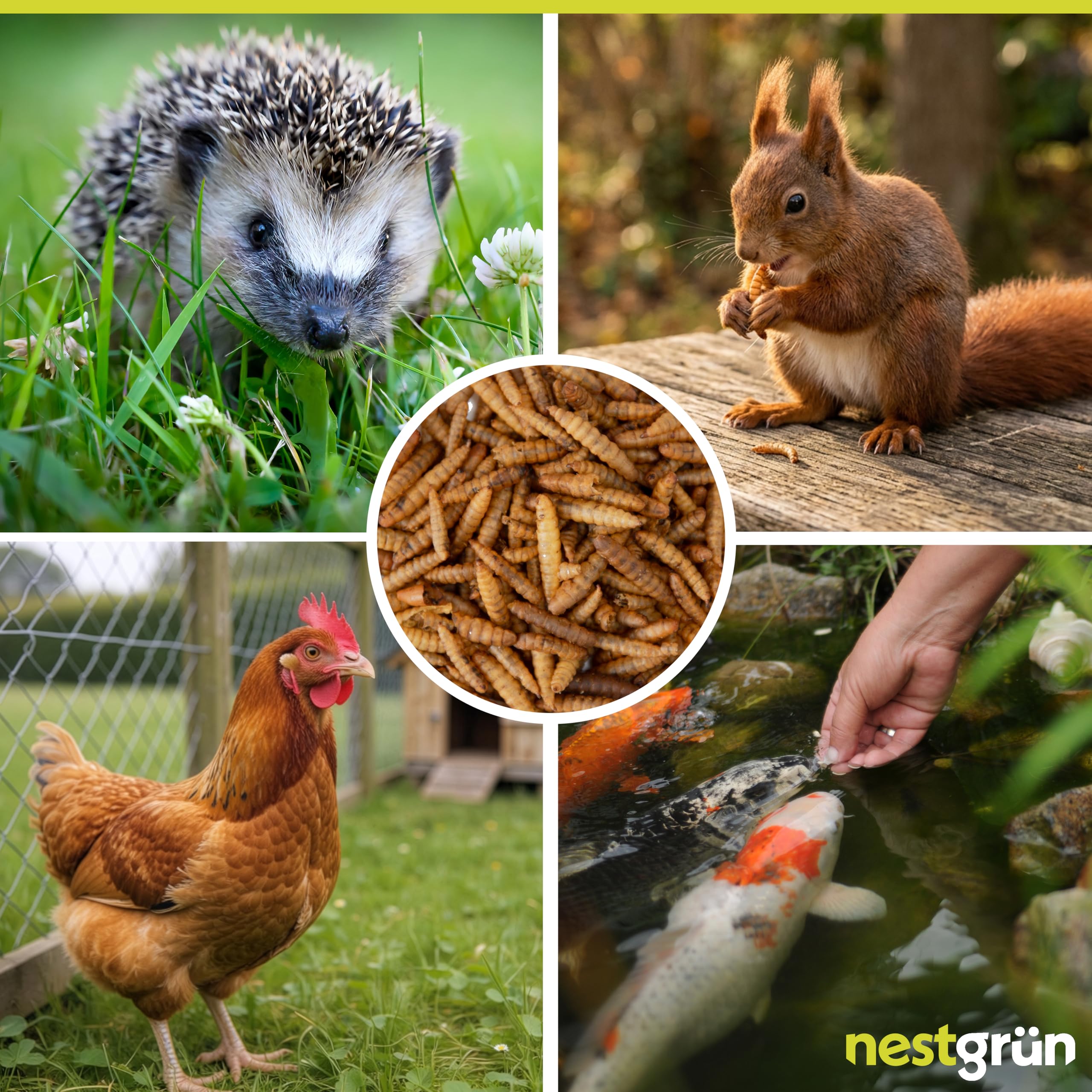 Soldatenfliegenlarven getrocknet 1 kg, Premium Futterinsekten für Ziergeflügel, Vögel, Reptilien, Nager & Fische – proteinreicher Snack, schonend getrocknet, 100% natürlich