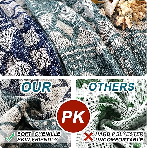 Miniatura 3 de Turquoize Funda de sofá bohemia de algodón bohemio para sofá, funda de sofá para sofás, funda de sofá modular, con tela jacquard de felpilla hippie