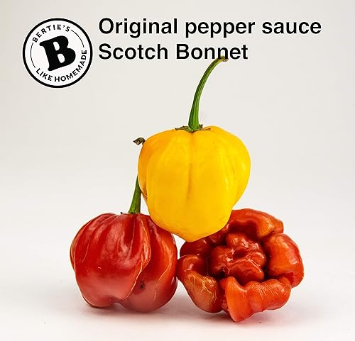 Miniatura 17 de Bertie's Salsa de pimienta Trinidad Scorpion (26Oz./25.4 fl oz) - Sabor audaz y calor loco
