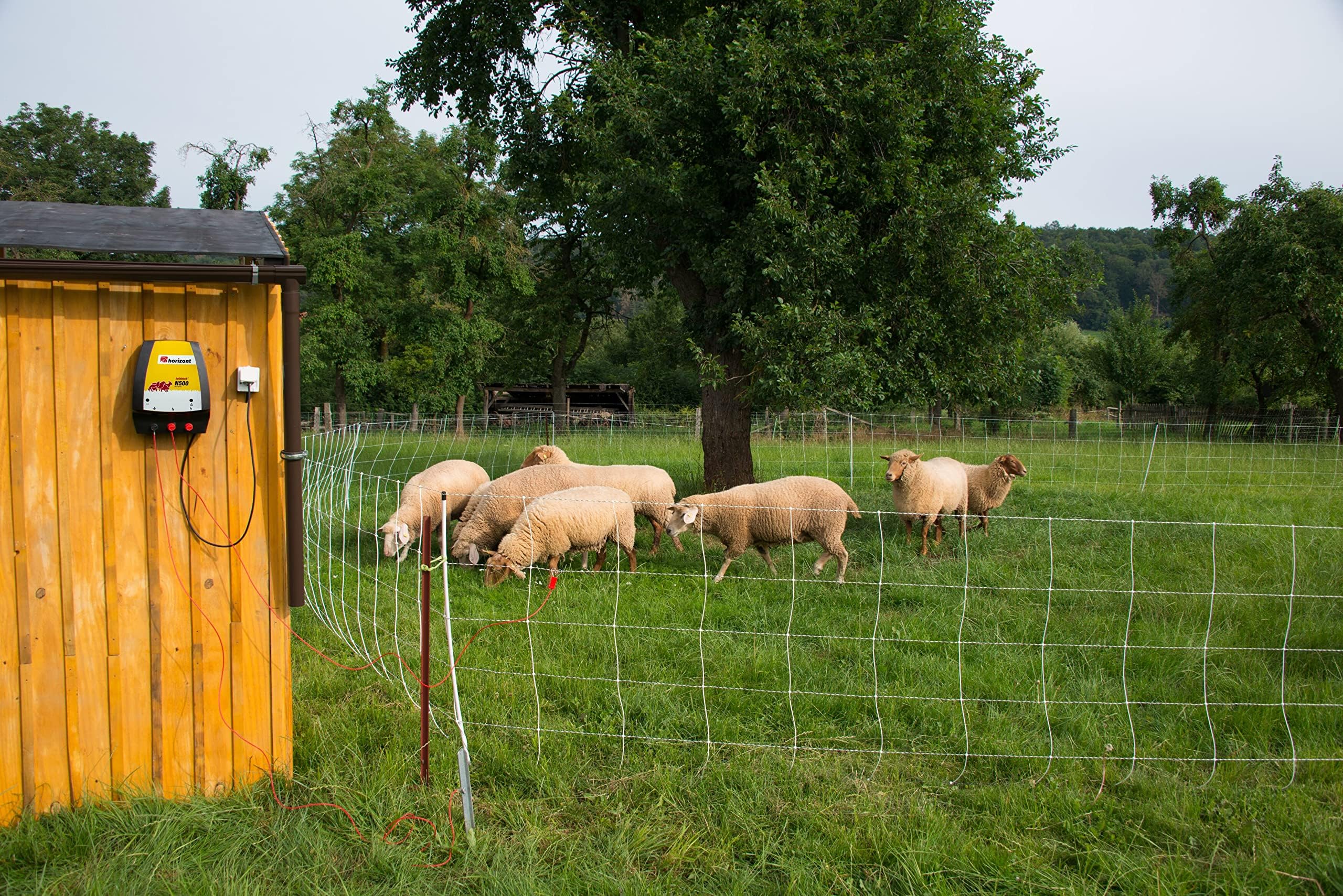 horizont Weidezaungerät hotshock N500, 230V, 6 J | ideal für robuste Tiere, zur Wildabwehr, Elektrozaungerät, für große Zaunanlagen