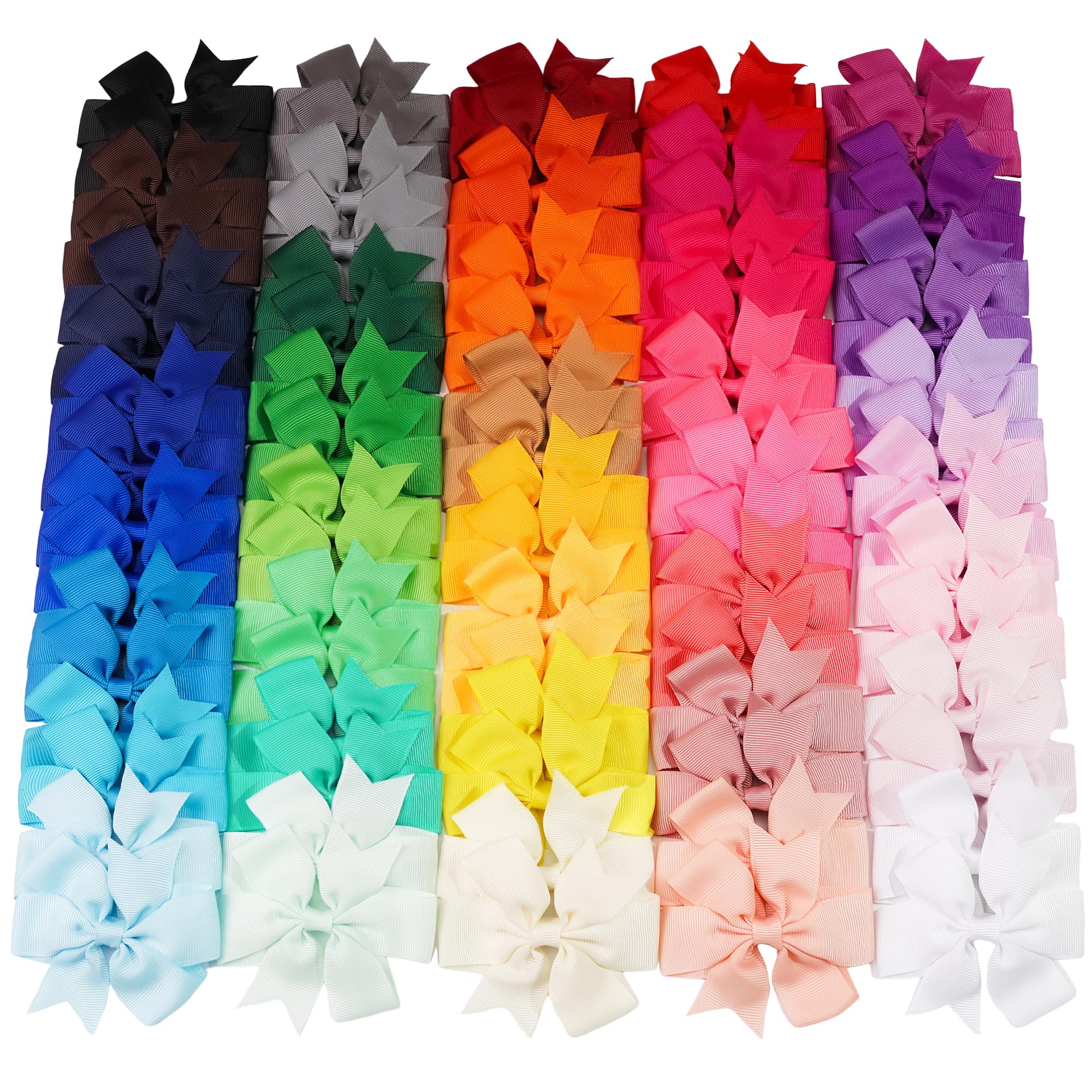 Cute Grosgrain Ribbon Hair Bows - 40 Piece Set -10 Cute Grosgrain Ribbon Hair Bows - 40 Piece Set -10