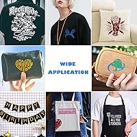 Vista 5 de HTVVETUR Glitter White Heat Transfer Vinyl - 12" x 9ft Iron on Vinyl HTV Vinyl for Shirts, Cameo - Easy to Cut & Weed for Heat Vinyl Design