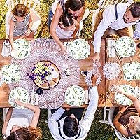 Vista 7 de 100 servilletas de papel de eucalipto, color verde salvia, decoración de fiesta de cumpleaños, servilletas de postre desechables con temática