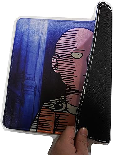 Miniatura 3 de Alfombrilla de ratón para computadora con diseño de anime Saitama O.P Bald Man de 12 x 10 pulgadas para niño