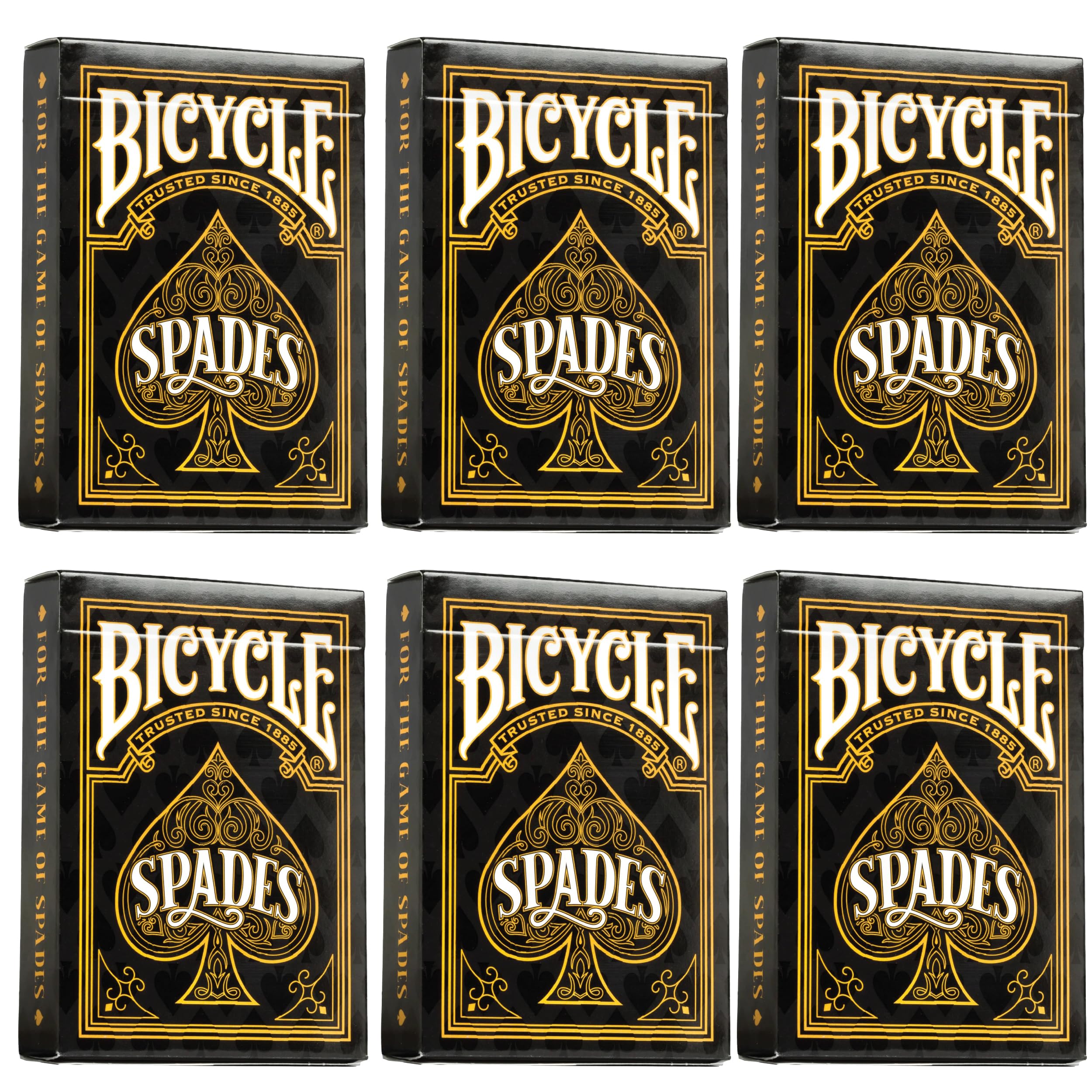 Amazon.com: Bicycle Playing Cards 6 Deck Rider Back Black