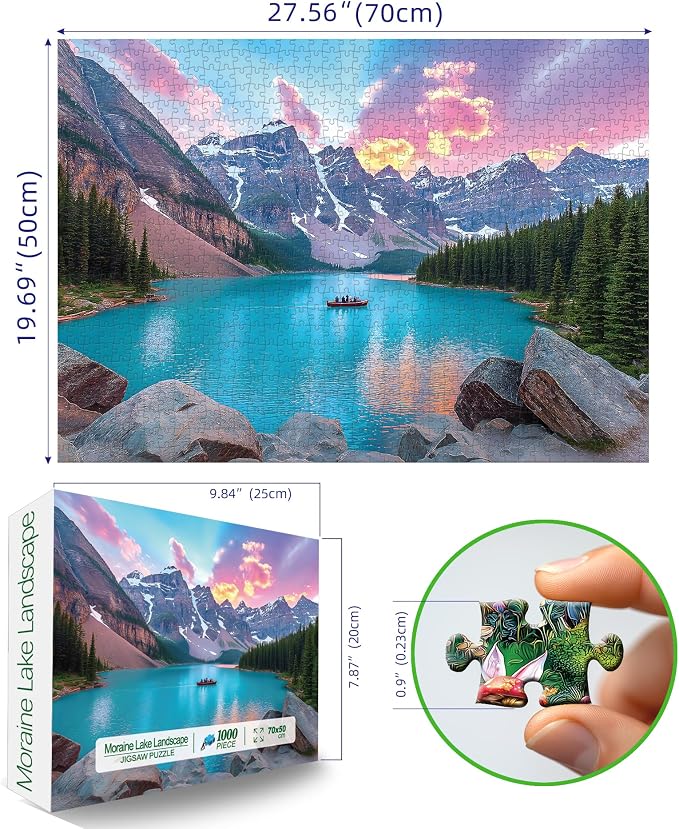 Rompecabezas Moraine Lake 1000 Piezas 27.5x19.7 Pulgadas miniatura 2