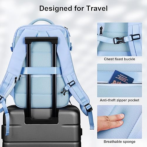 Miniatura 4 de HOMIEE Mochila para artículos personales aprobada por aerolíneas, Azul, Mochilas de viaje