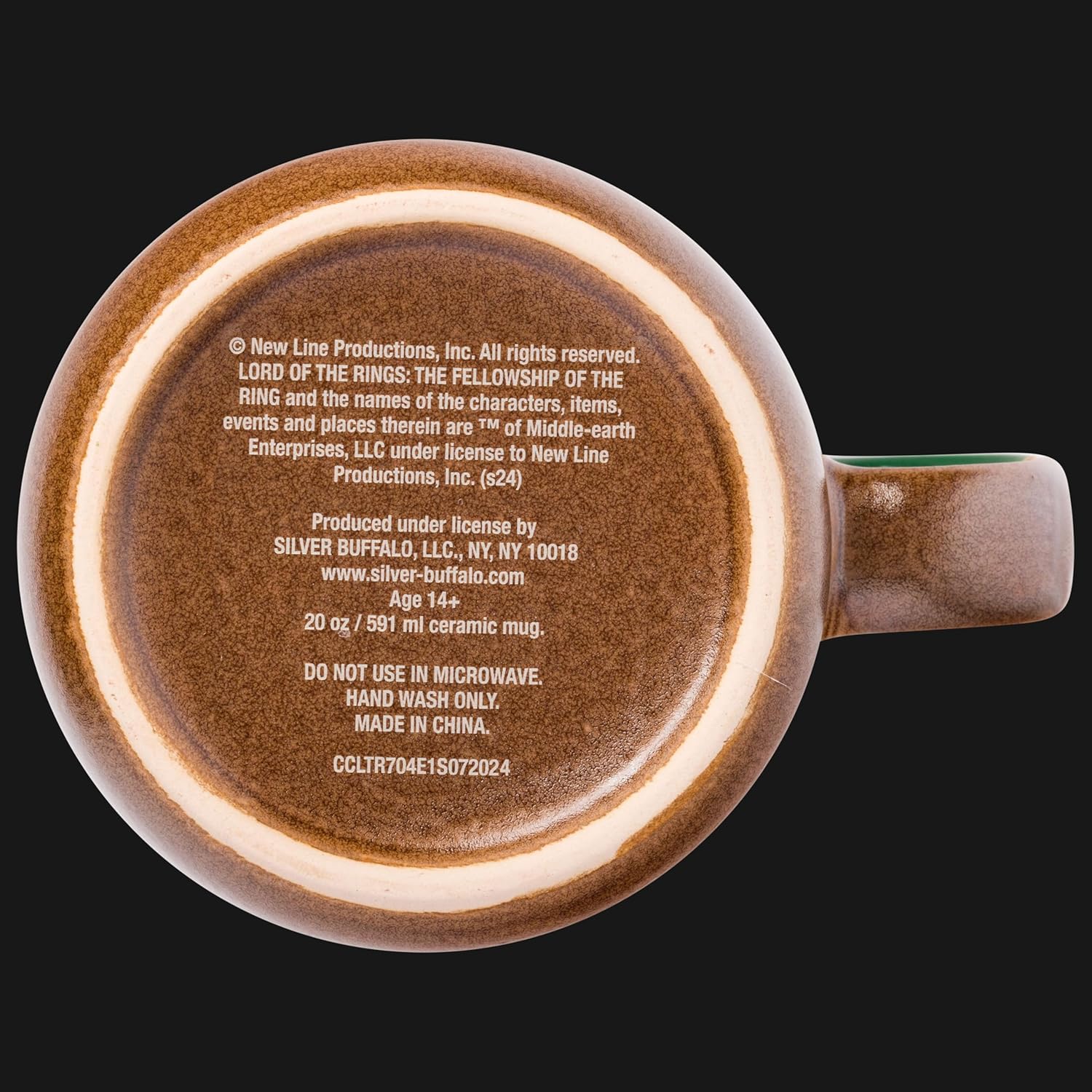 Silver Buffalo The Lord of The Rings Reactive Glaze Ceramic Camper Mug Featuring The Green Dragon, 20 Ounces - Image 7