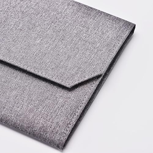 Miniatura 4 de erofa Estuche para 12 bolígrafos estilográficos, bolsa organizadora gris, soporte de exhibición de bolígrafo de lona impermeable con ranura divisora