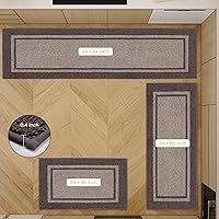 Vista 2 de Alfombras de cocina de 24 x 36 pulgadas, antideslizantes, lavables a máquina, tapetes absorbentes y cómodos para cocina, fregadero, lavandería