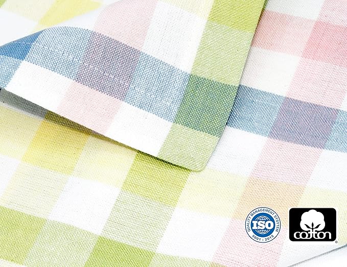 Servilletas de Tela COTTON CRAFT - Cuadradas - Gingham - Pack de 8 miniatura 8