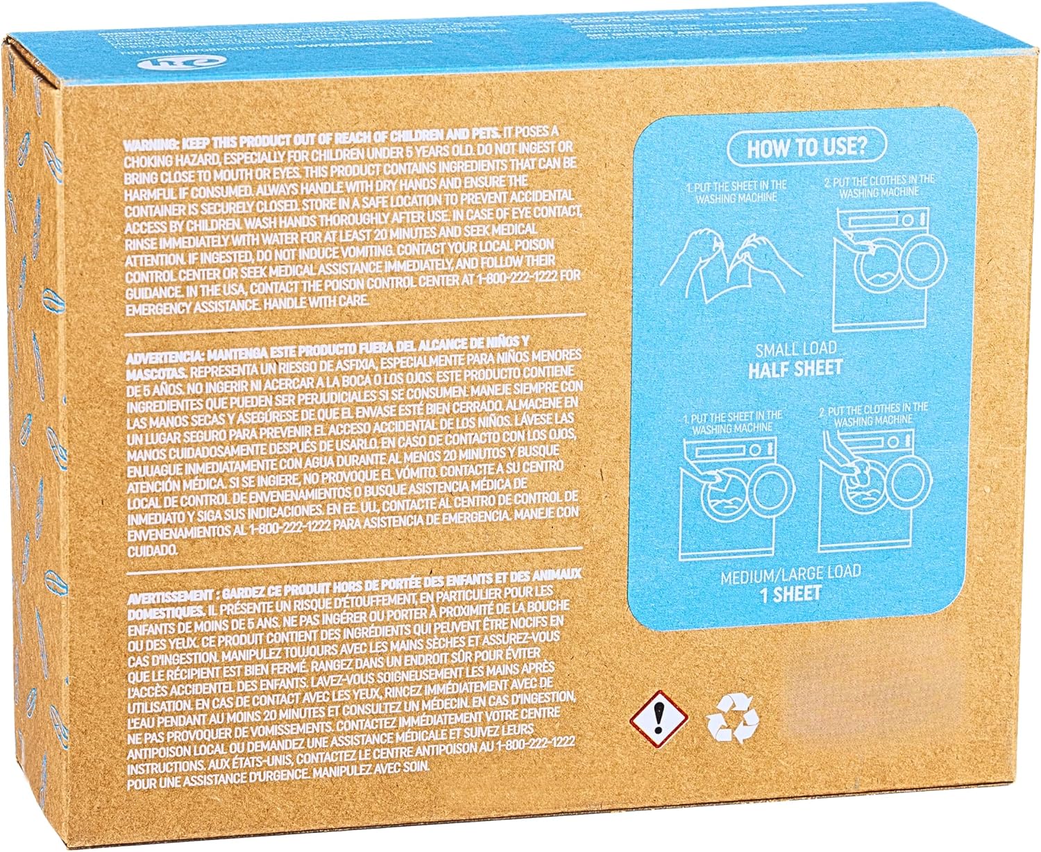 & Clear Unscented Laundry Deternt Sheets, Up to 100 Loads,