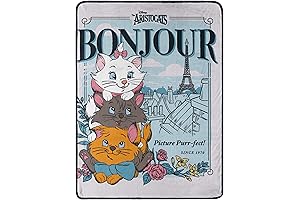 Aristocats Micro Raschel Throw Blanket - Bonjour