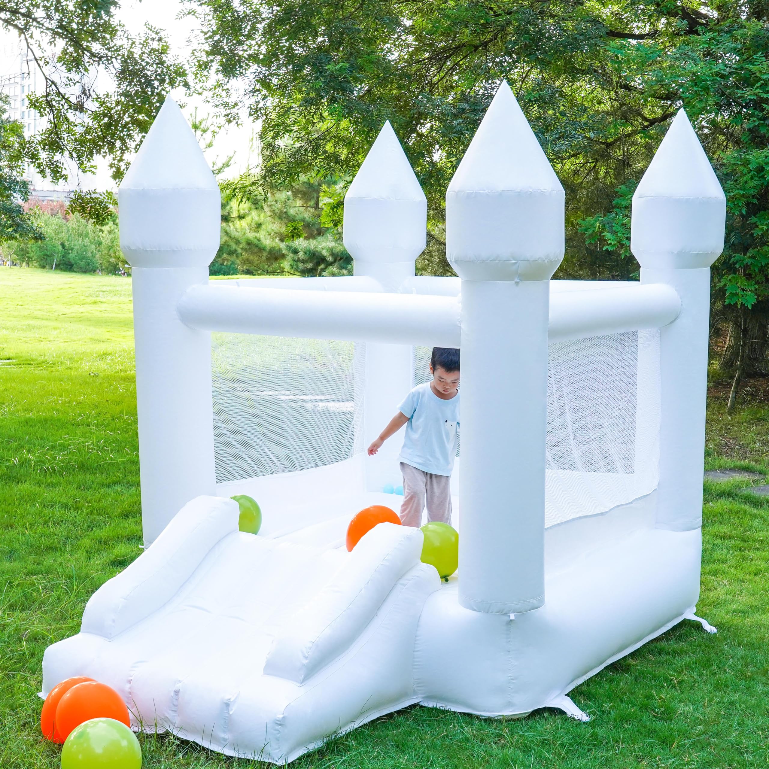 PVC White Bounce House, Bouncy Castle