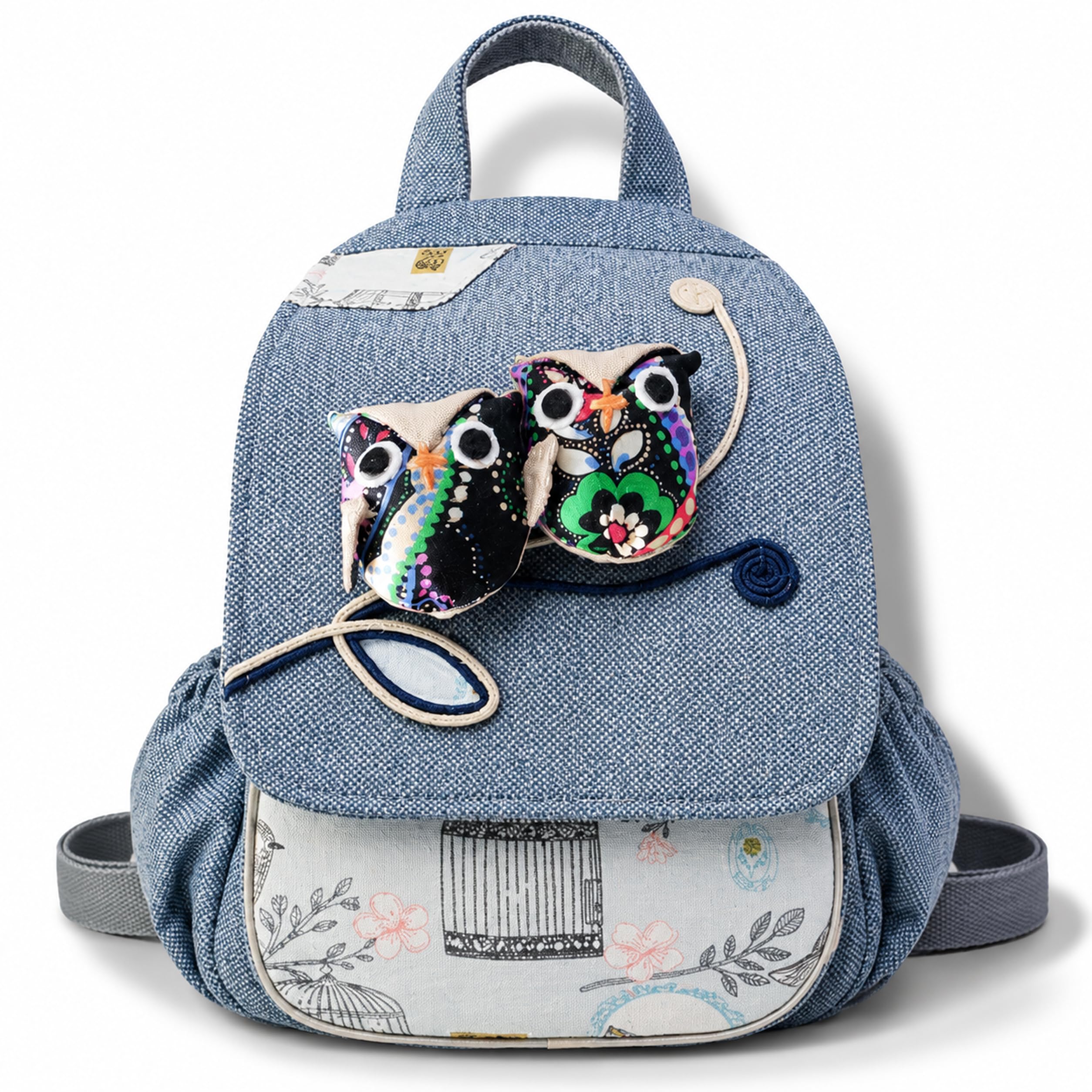 S&A 3D Owl Bohemian Women's Convertible Bag - Handcrafted Textured Owl Embroidery Multi-Way Mini Backpack, Shoulder Sling & Handbag with Large Capacity Multiple Holdings - Ideal for Travel & Gifting-image-11