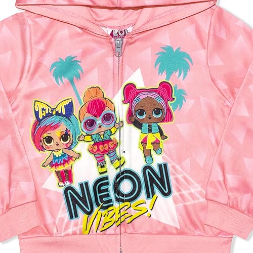 Miniatura 2 de L.O.L. Surprise! Girls Lil Cheeky Babe and Lil D.J Zip Up Hoodie for Little and Big Kids PinkBlue