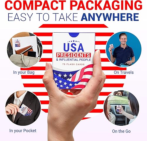 Miniatura 6 de Tarjetas Flash de Historia de Estados Unidos - 75 Presidentes estadounidenses y personas influyentes - Recurso de aprendizaje AP para estudiar,