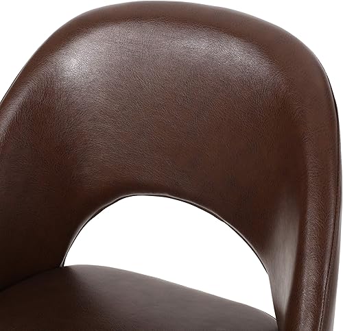 Miniatura 6 de Christopher Knight Home Abbeville - Silla de comedor, color marrón oscuro + metal