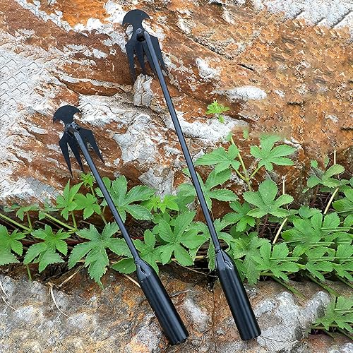 Miniatura 6 de Herramienta de deshierbe de desarraigo, extractor de malezas forjado de acero al manganeso de alta calidad, 4 dientes, desbrozadora de doble