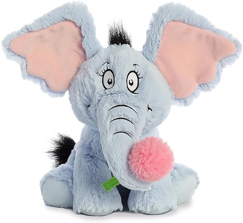 Aurora® Whimsical Dr. Seuss™ Horton - Animal de peluche – Cuentos mágicos – Producto oficial – Azul 12 pulgadas