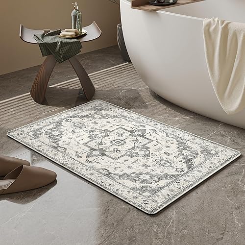Miniatura 54 de Alfombra de Baño, Goma Antideslizante de Secado Rápido Absorbente Alfombras de Baño Delgadas que Caben Debajo de la Puerta Alfombras de Piso de