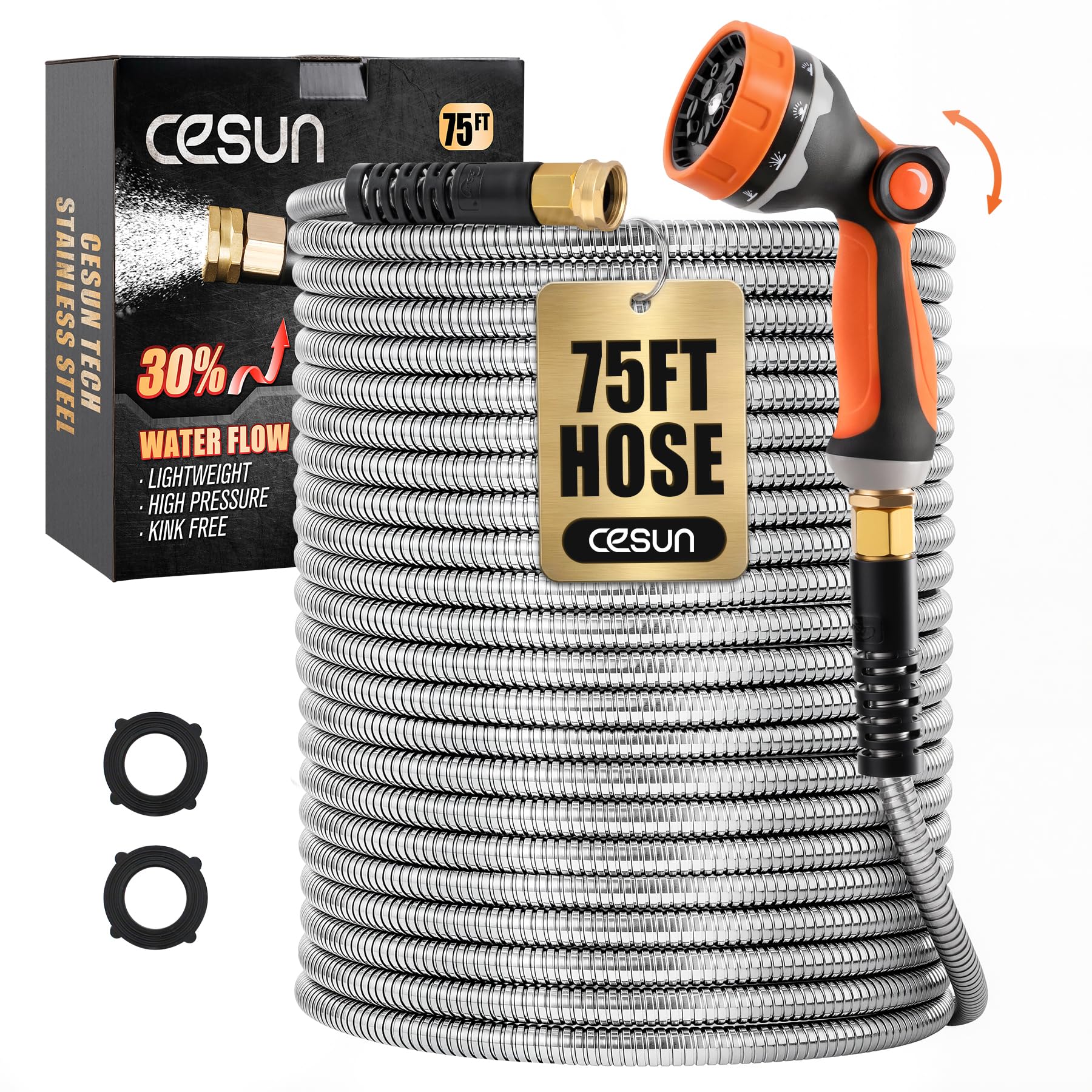 Photo 1 of Cesun 75 ft Metal Garden Hose