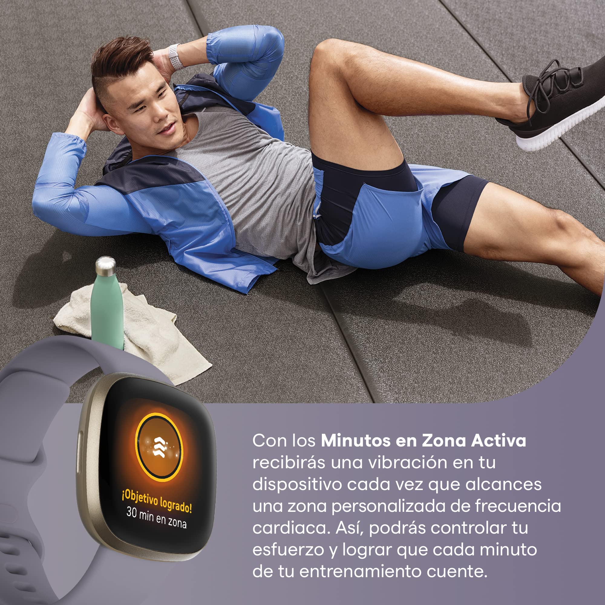 Fitbit Versa 3 - Smartwatch de salud y forma física: con 6 meses de servicio Premium incluidos, GPS integrado, Nivel de recuperación diario y batería de +6 días