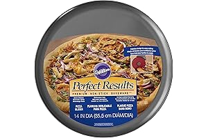 Wilton Perfect Results Pizza Cooking Pan, Anti-Warping Carbon Steel for Evenly Cooked Pizza