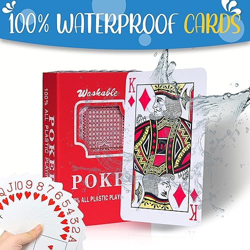 Miniatura 6 de Zone Tech - Juego de estación de juego con cartas impermeables para piscina o playa azulblanco (1 juego de juego)