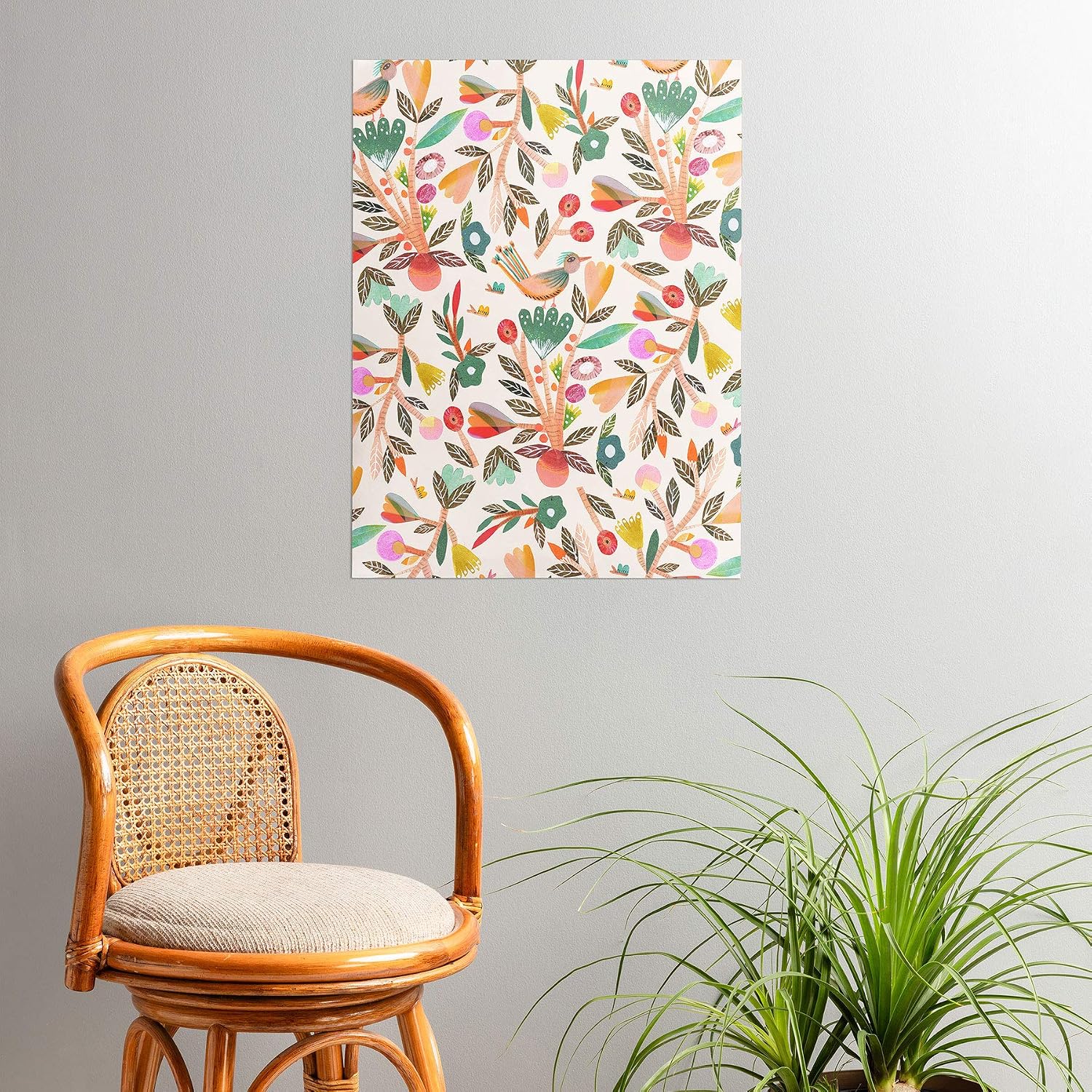 Deny Designs Gabriela Larios Birdsong Poster, 18x24, Multi
