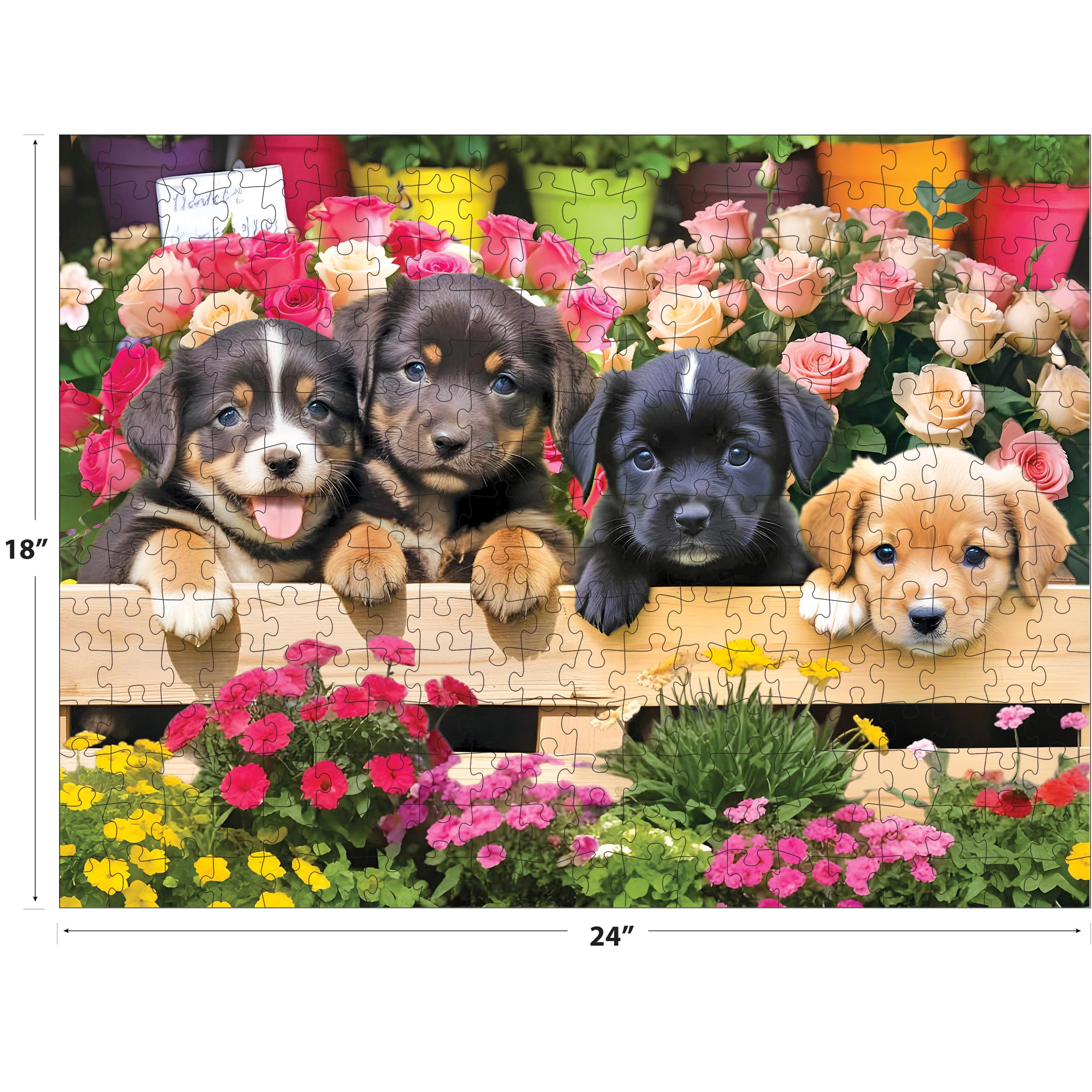Amazon.com: RoseArt - Kodak - Market Puppies 350 Piece Jigsaw
