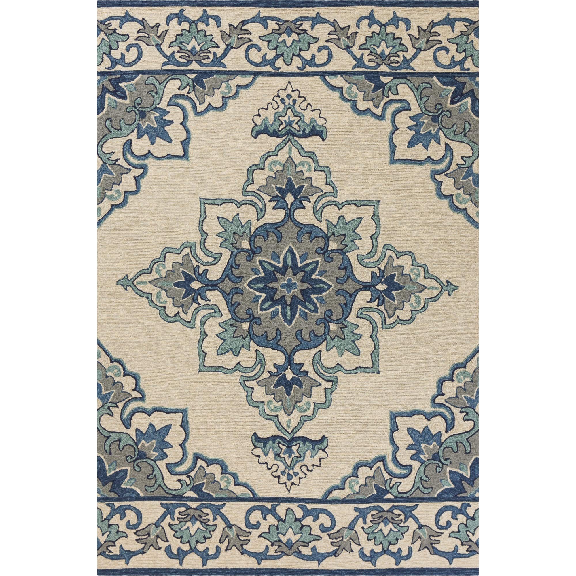 Kas RugsHAR 4238 2'X 3' / Ivory/Blue