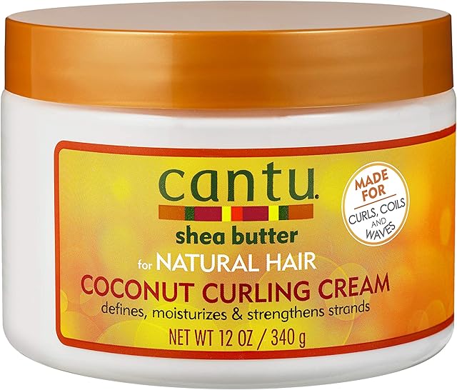 Cantu Shea Butter Coconut Curling Cream, 340 g (Packaging May Vary)