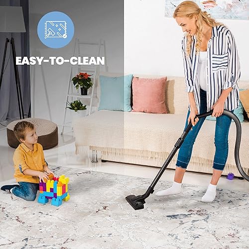 Miniatura 4 de NAAR MARFI Collection - Alfombra de área elegante y resistente a las manchas de 5 pies 3 pulgadas x 7 pies 6 pulgadas, multiborde no desprende