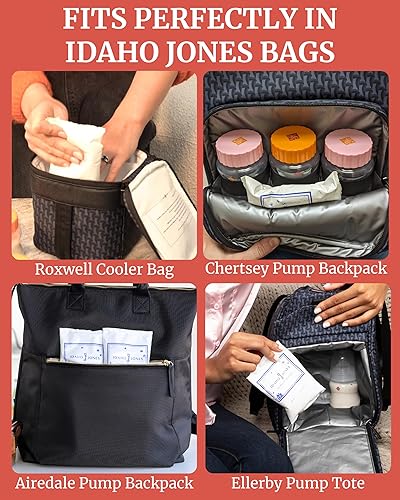 Miniatura 8 de Idaho Jones Bolsa de hielo de leche materna para almacenamiento de biberones, lactancia, congelador y bolsa enfriadora de leche  Bolsas de hielo