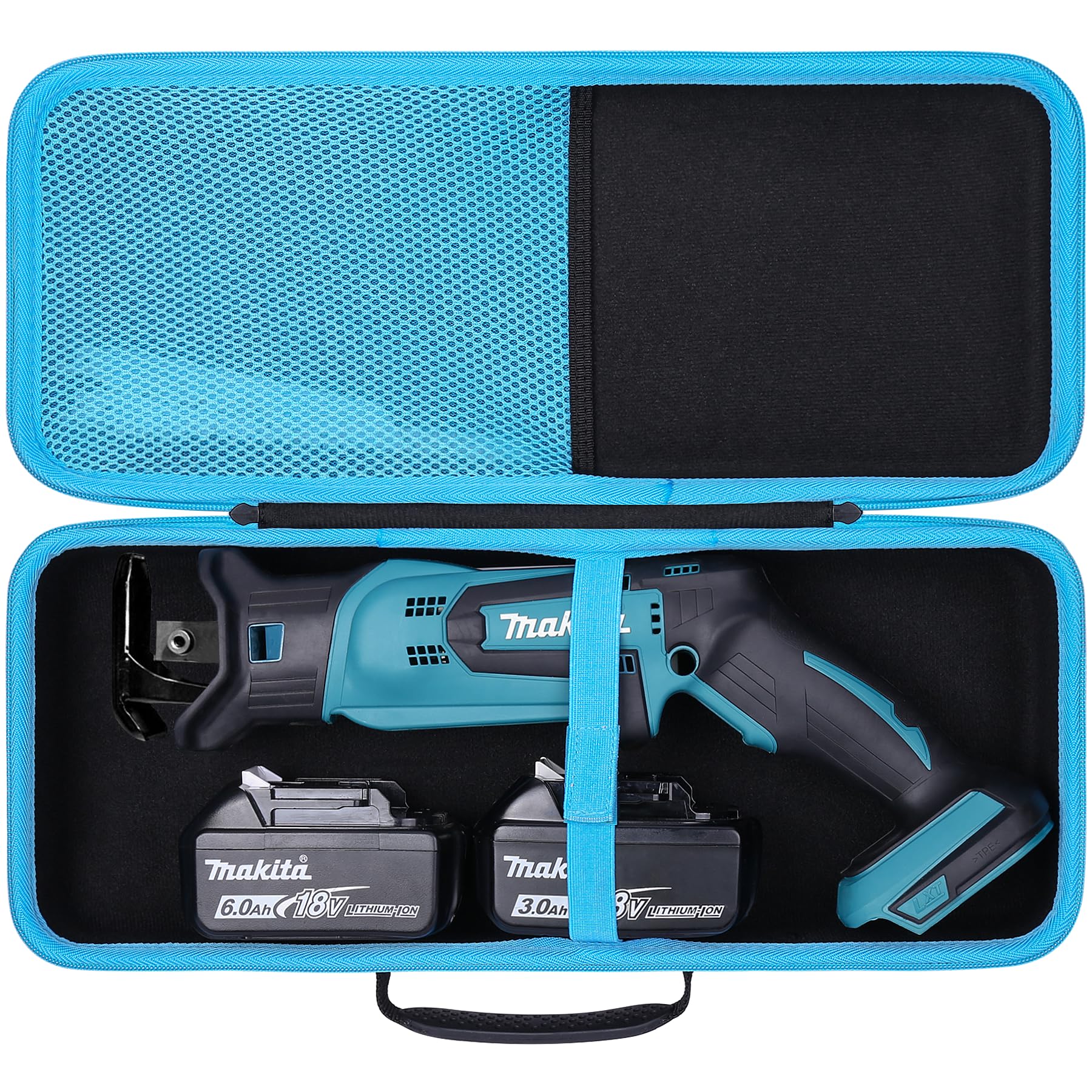Khanka Estuche Rígido para Makita DJR183Z 18V Sierra Sable, Maletín de Almacenamiento y Transporte de Herramientas Compatible con Makita DJR183Z (Herramienta y Batería NO Incluidas)