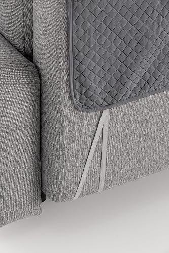Textilhome Housse Protection Canapé d'angle Adele Gauche 200 cm Gray - 6