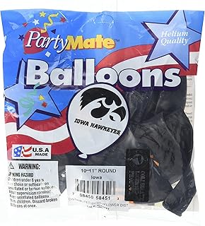 Pioneer Balloon Company 10 Count University of Iowa Latex Balloon, 11", Multicolor