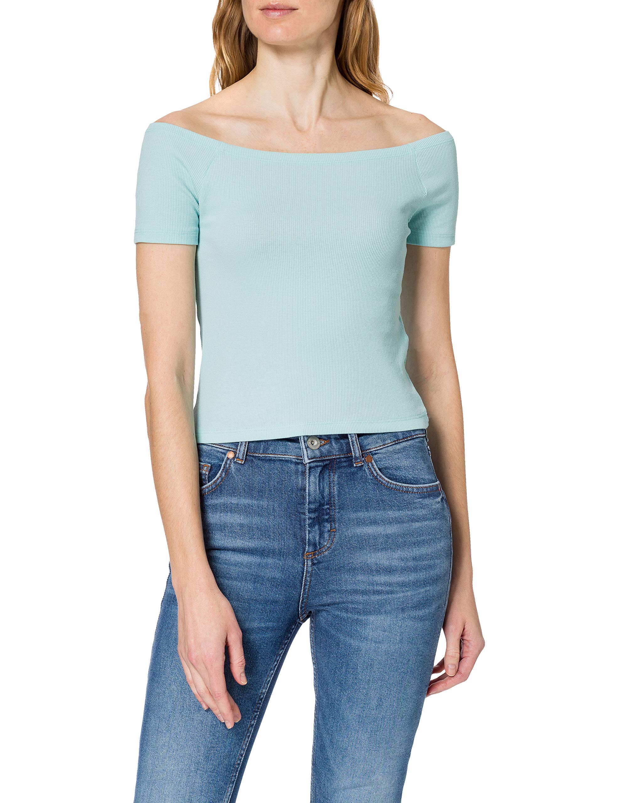 Urban ClassicsWomen Ladies Off Shoulder Rib Tee T-Shirt (pack of 1)