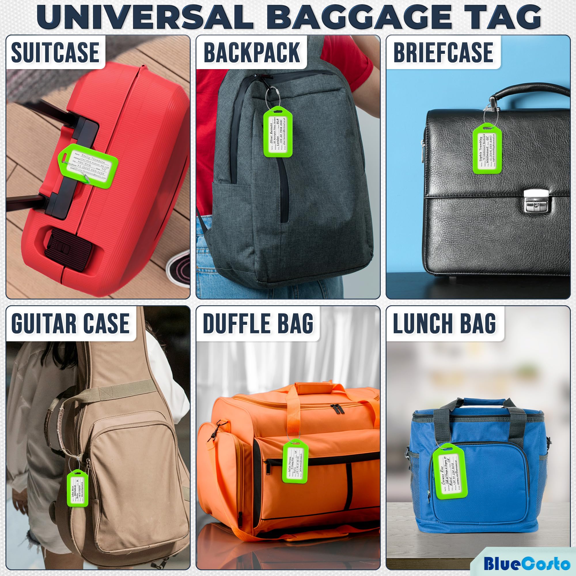 Kofferlabel 2 Stuks - Bagagelabel Incl. Adreslabel - Fana Bags