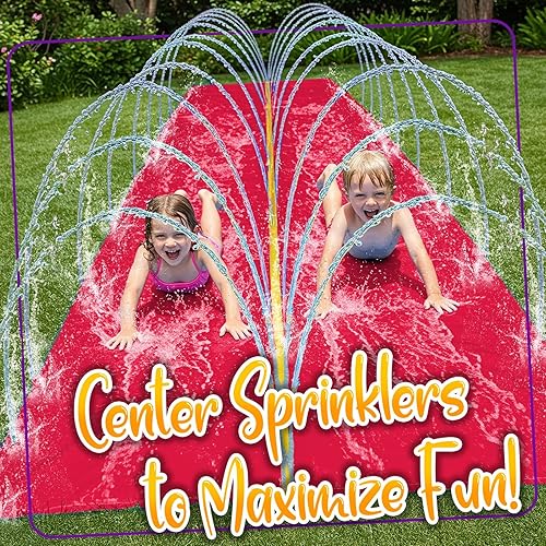 Miniatura 2 de Stargo 18 x 5 pies Salpicaduras y tobogán deslizante, toboganes acuáticos para niños Tobogán acuático para niños al aire libre divertidos juguetes