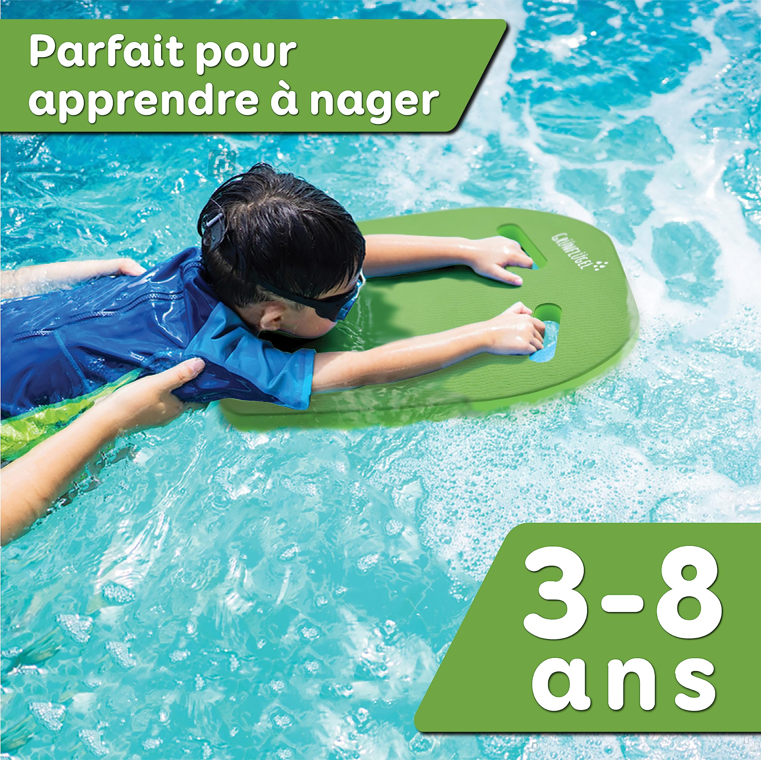 Planche Piscine Enfant 3 Ans - La Aide à Planche a Nager en Bio-TPE | Aide à la Natation Enfant 3-6 Ans | Bodyboard à la Natation Accessoires Aides à la Natation Piscine