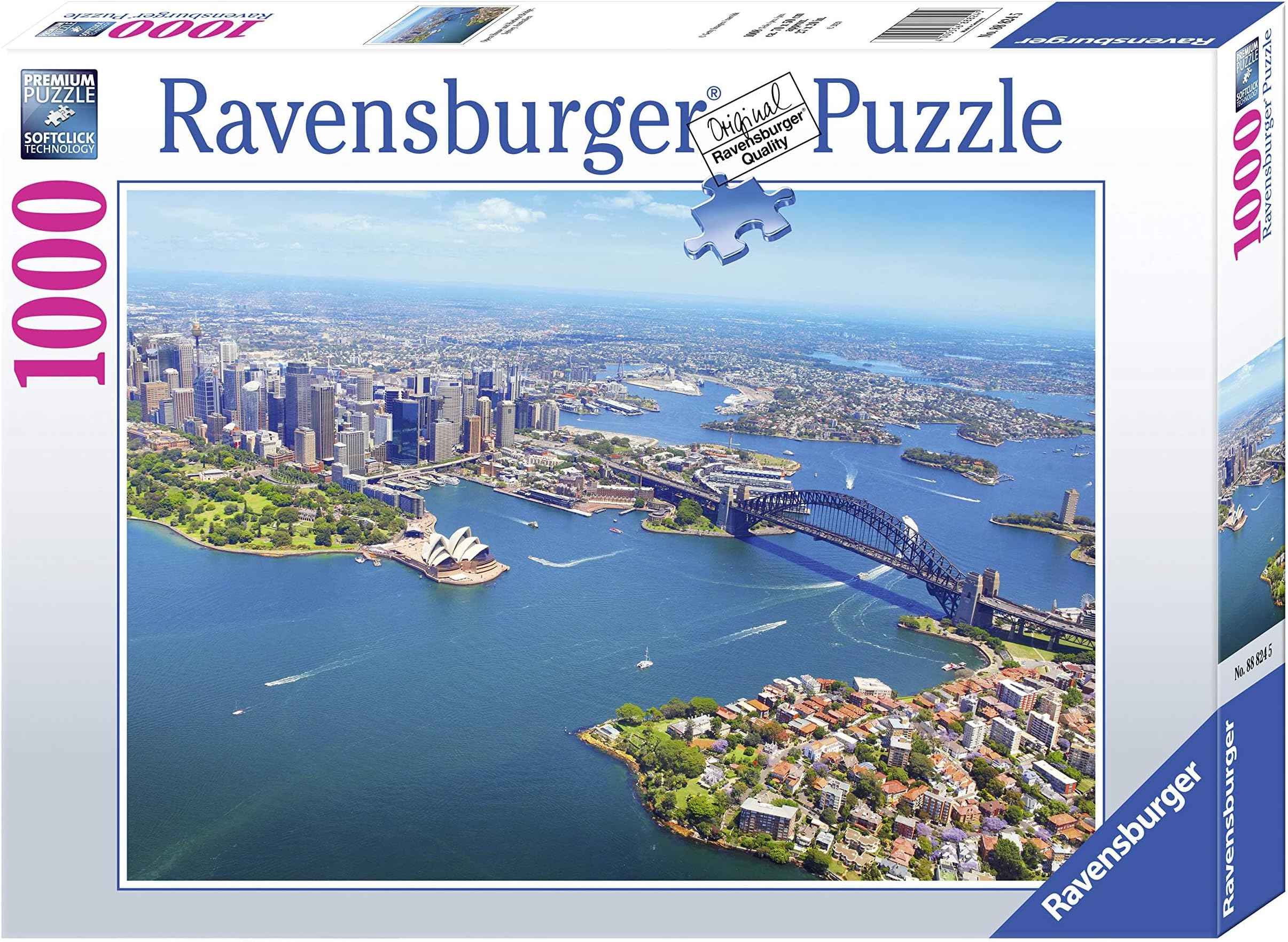 RAVENSBURGER PUZZLE Ravensburger 88824 Jigsaw Puzzle Opera House and Harbour Bridge, Sydney, Australia, 1000 Pieces