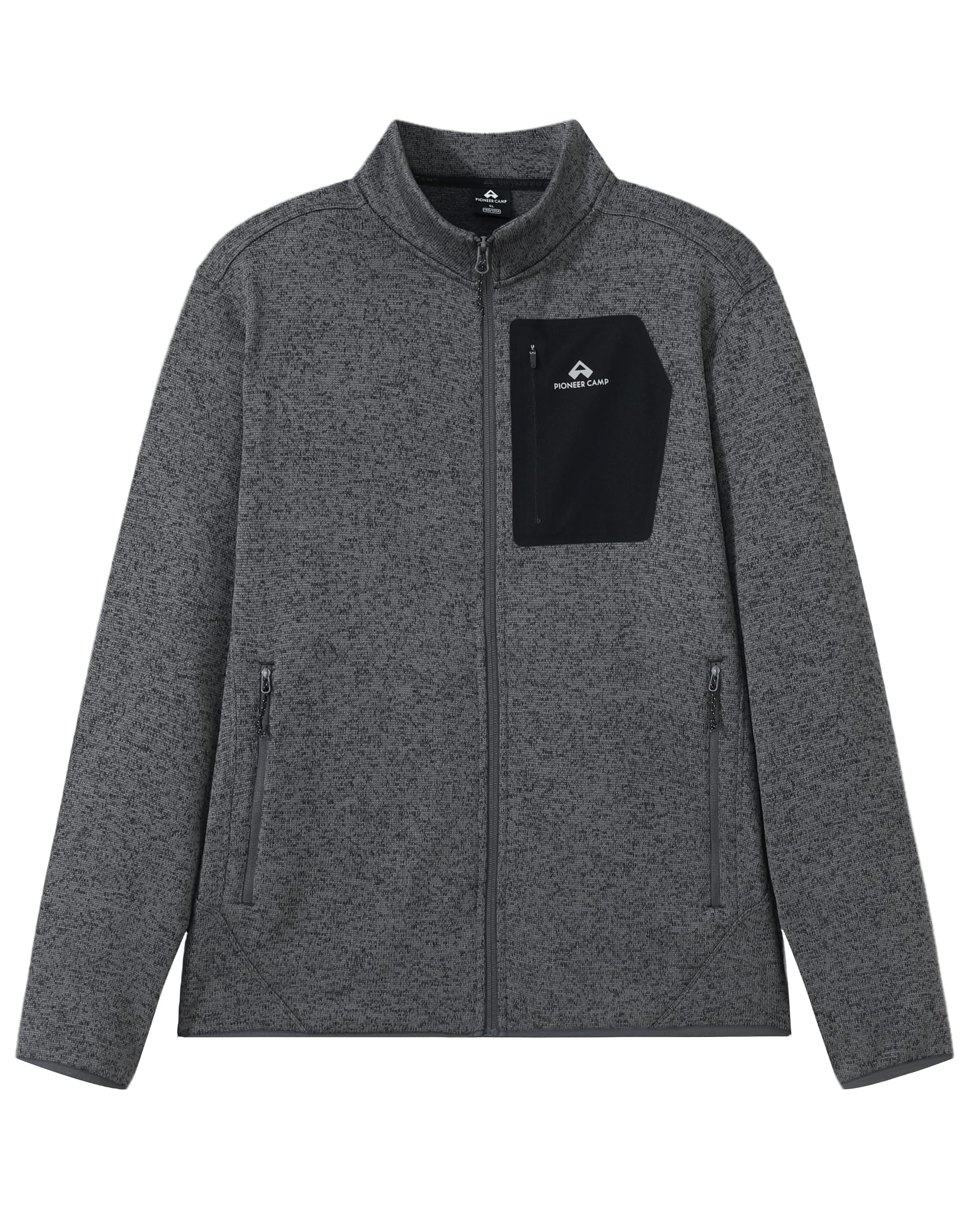 Herren Fleecejacke Strickjacke Ohne Kapuze Pullover Wandern Alltag | 100% Polyester,Antistatisch,Atmungsaktiv,5Taschen,Winddicht,Stehkragen,ElastischerSaum,OhneKapuze,Für Trekking,Wander