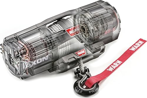 Miniatura 2 de WARN Cabrestante 101150 AXON 55-S Powersports con cuerda sintética Spydura y receptor inalámbrico HUB 14" de diámetro x 50' de longitud, capacidad