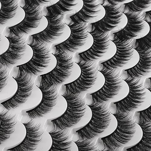 Miniatura 2 de Ruairie - 24 pares de pestañas postizas de visón sintético, esponjosas, con volumen y espesas, impactantes, 5D, de tamaño completo, 6 estilos