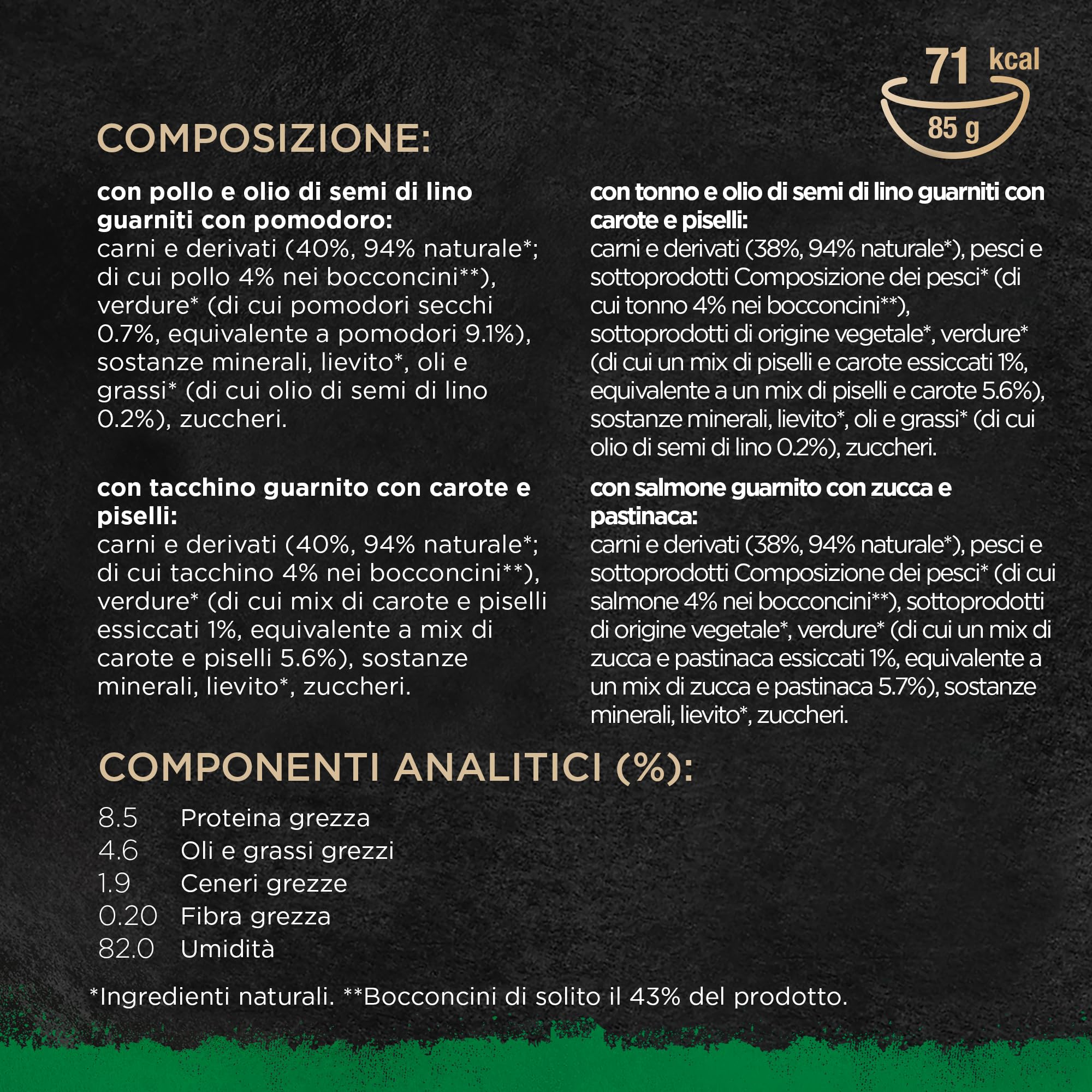 Sheba Nature’s Collection Selezione Assortita in Salsa, gusti Pollo, Tacchino, Tonno, Salmone, cibo umido completo per gatti adulti, 72 Bustine da 85g
