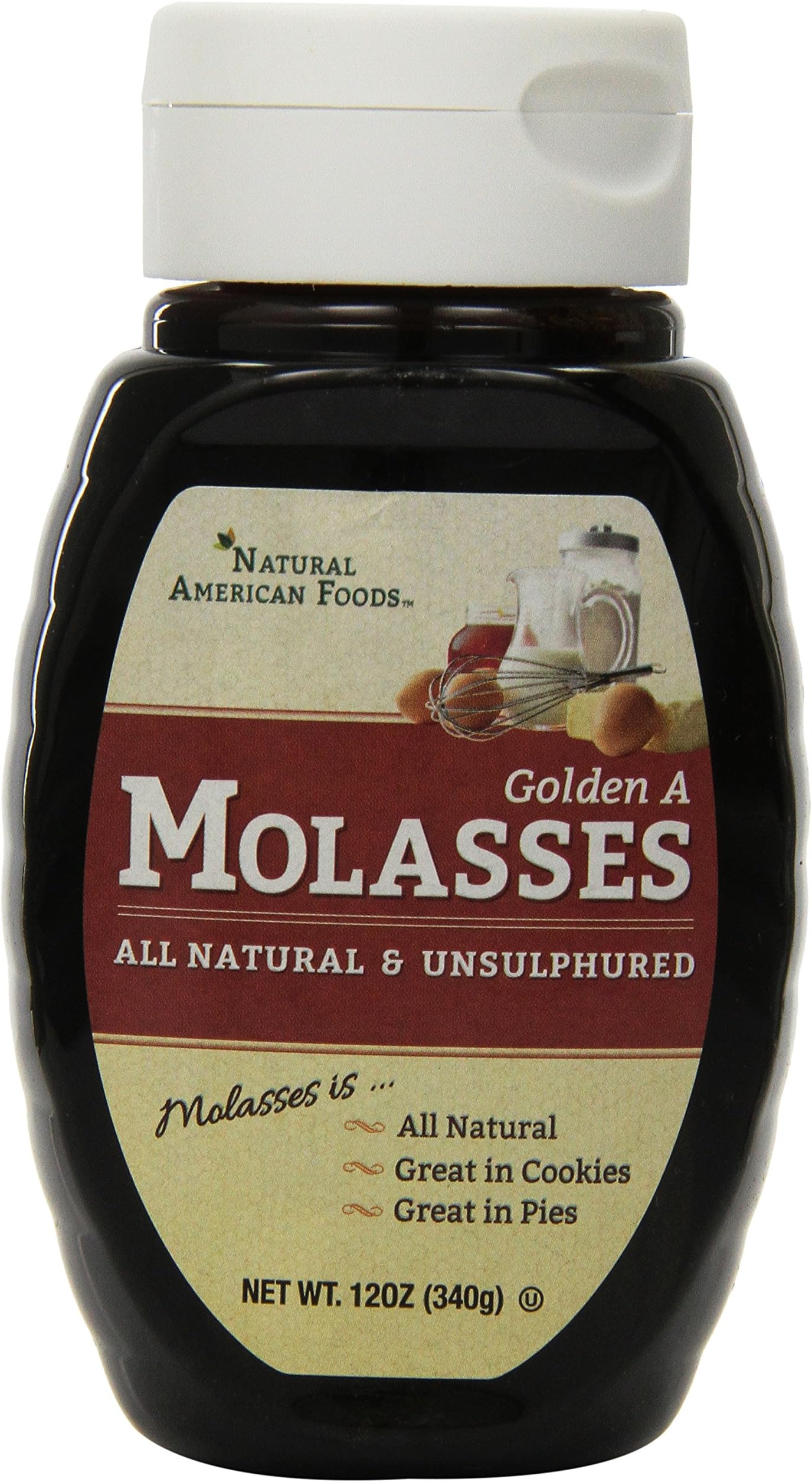 Natural American Foods Molassess, 12 Ounce (Pack of 12)