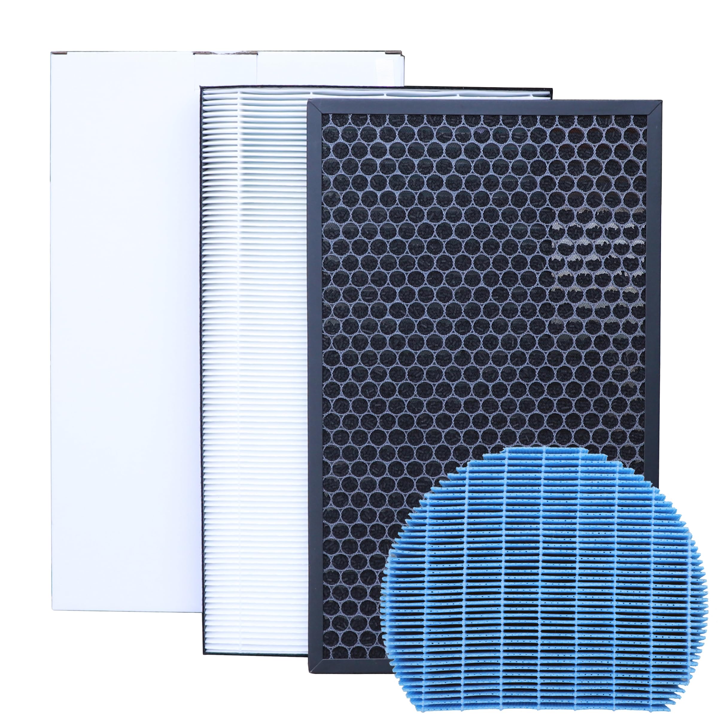 Filtro HEPA compatible con Sharp KC-A40E-W KC-A40E-B KC-A40Y-W KC-A40EU-W KC840U Purificador de aire Repuesto Filtro de humidificación FZ-A40HFE FZ-A40DFE FZ-A60MFE FP-FM404b-b FZ-FZ-F40