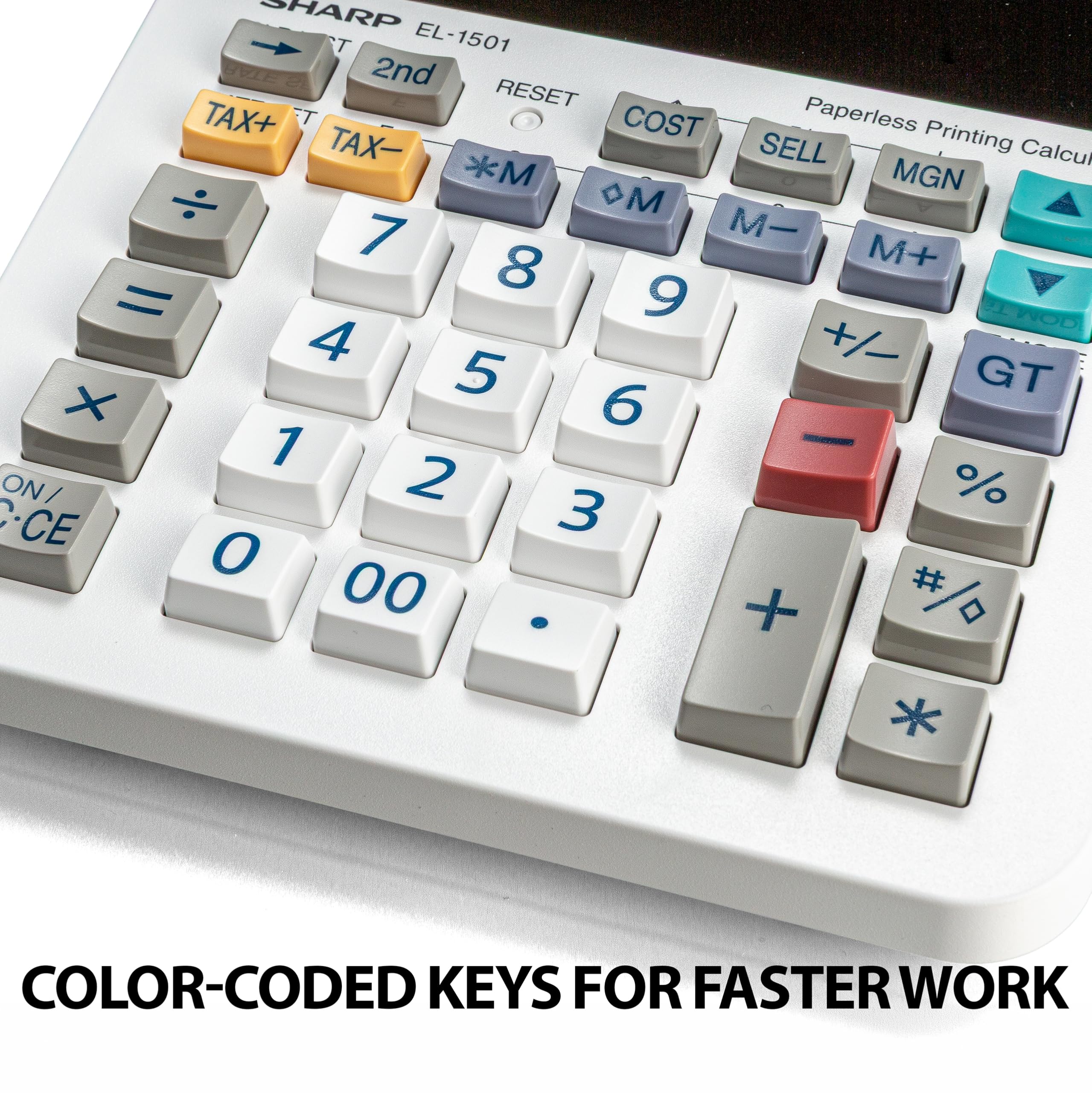 Sharp El-1501 Calculadora compacta inalámbrica sin Papel Grande de 12 dígitos de impresión de Escritorio Que Utiliza la lógica de la calculadora de impresión